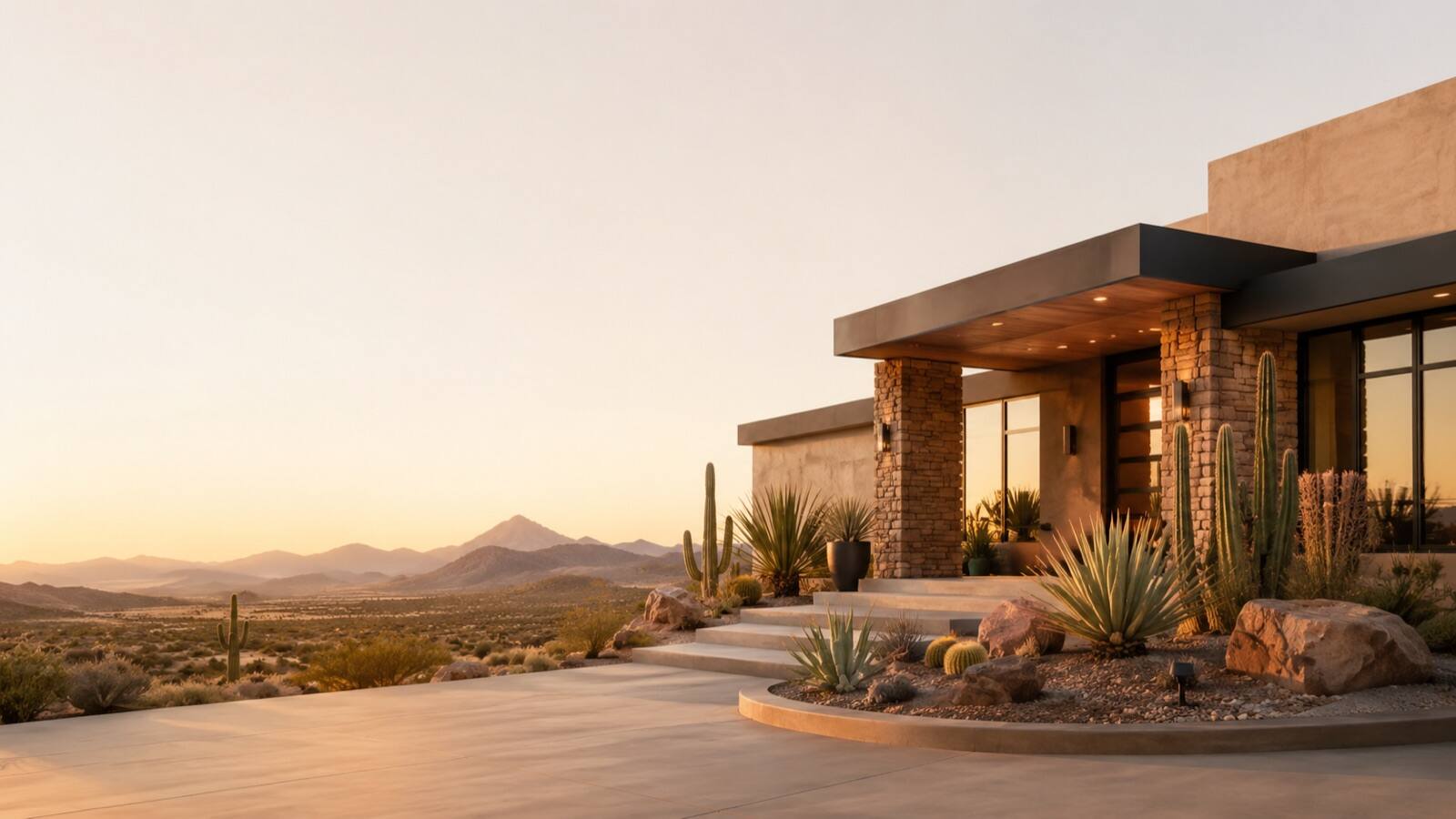Fort Mohave desert-modern home exterior